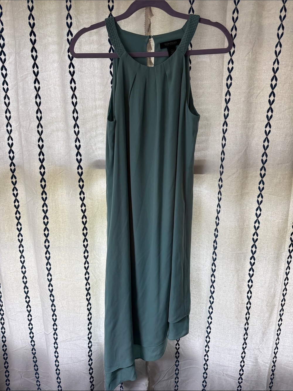 White House Black Market Teal-Green Sleeveless Dress